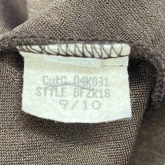 Brown Sleeveless Stretch Lightweight Plain Basic Midi Dress 9/10 - Picture 5 of 7